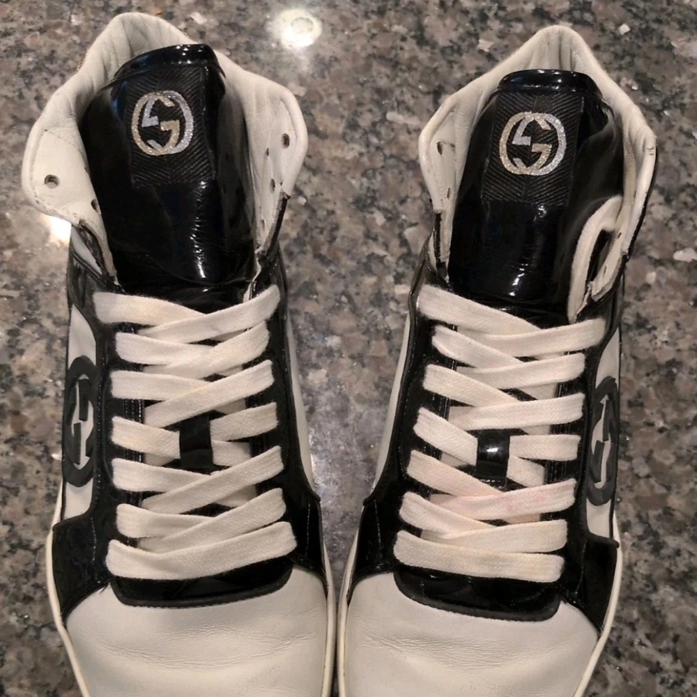 Gucci Black and White Athletic Shoes - Picture 3 of 15